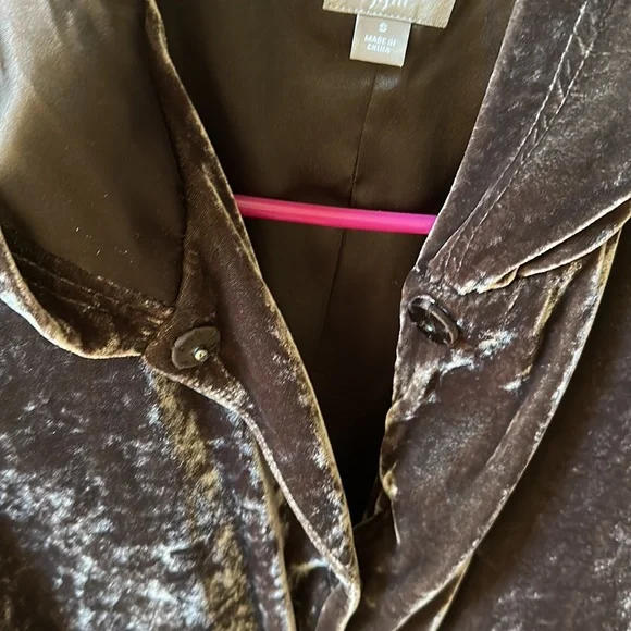 Velvet hooded cinch waist jacket - Picture 2 of 6